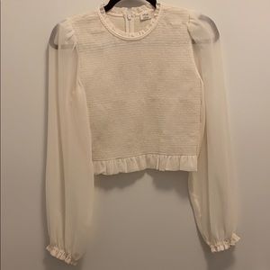 Wilfred sheer sleeve blouse